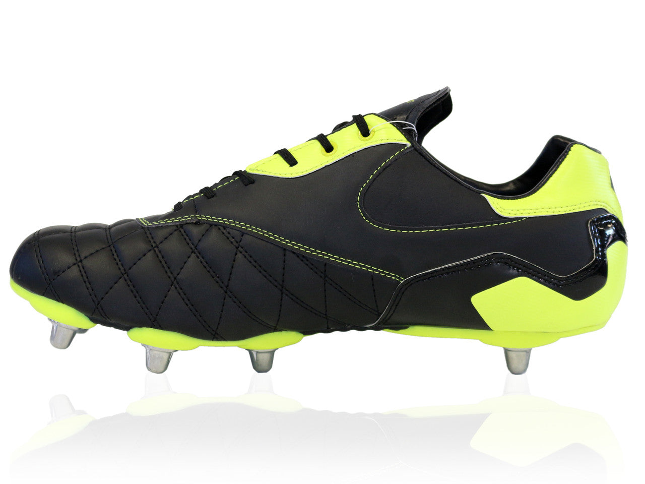 Gilbert Sidestep Revolution 8 Stud Rugby Boot - Black/Green