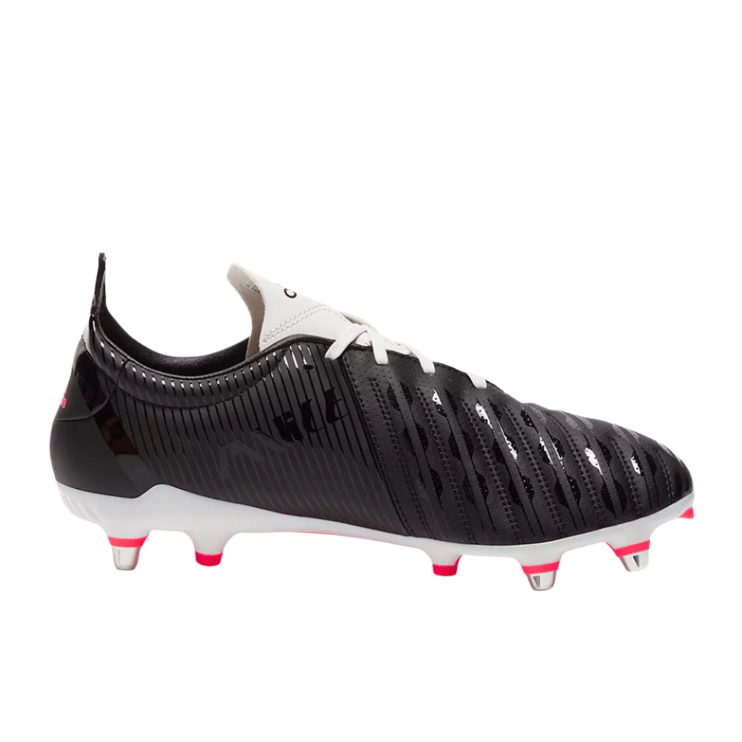 Adidas Malice Soft Ground Rugby Boots - Core Black/ Signal Pink/ Crystal White