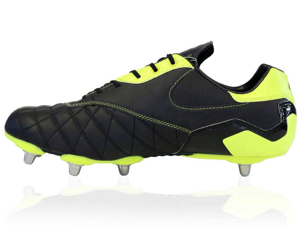 Gilbert Sidestep Revolution 8 Stud Rugby Boot - Black/Green