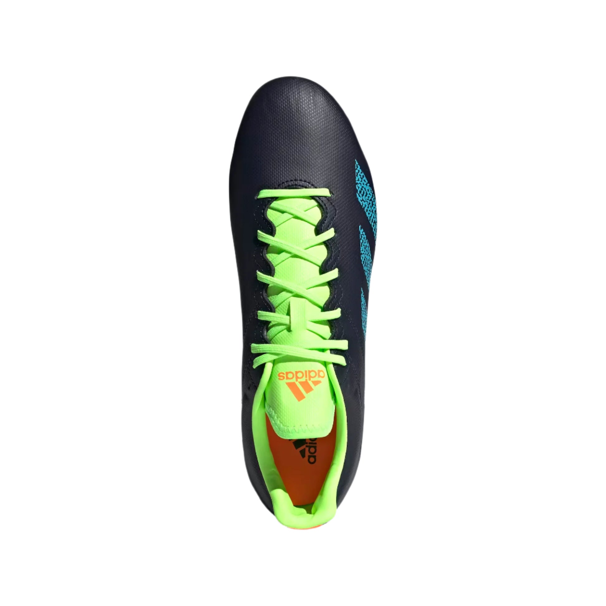 Adidas Kakari Soft Ground Rugby Boots - Legend Ink / Signal Cyan / Signal Orange