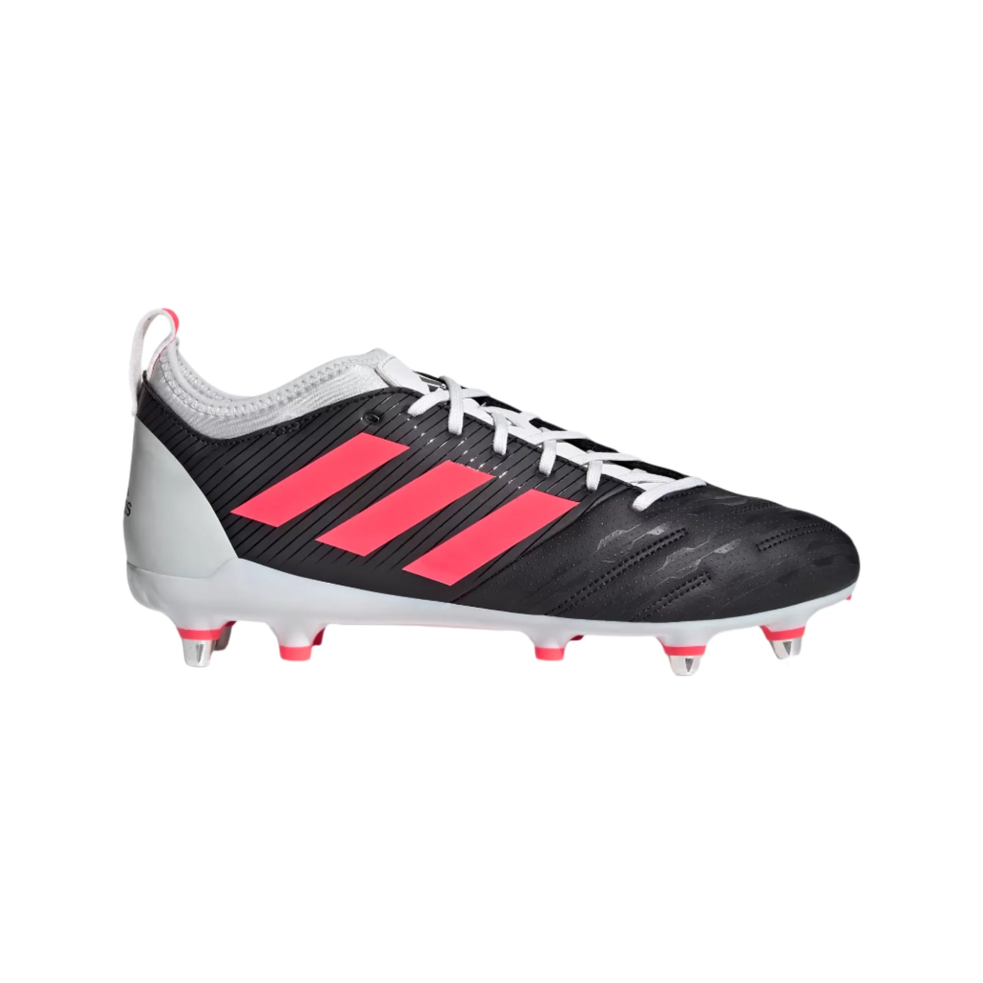 Adidas Malice Elite Soft Ground Rugby Boots - Core Black / Signal Pink / Crystal White