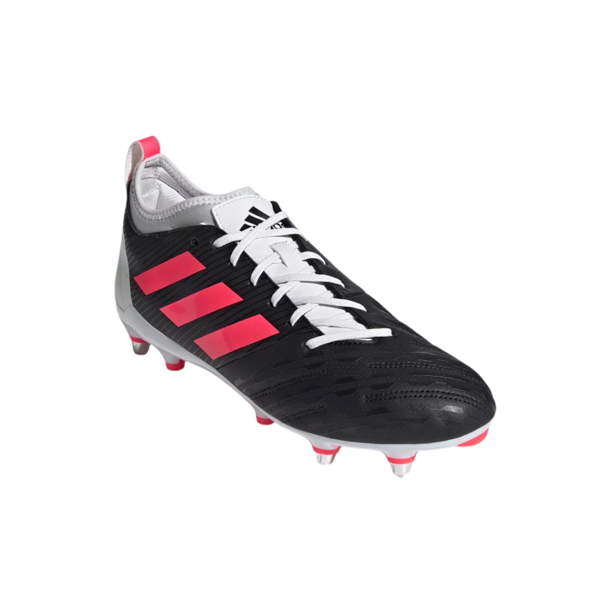 Adidas Malice Elite Soft Ground Rugby Boots - Core Black / Signal Pink / Crystal White