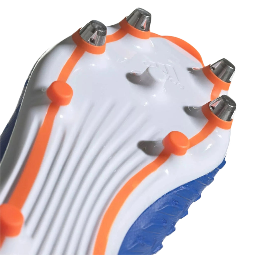 Adidas Predator XP Soft Ground Rugby Boots – Blue / White / Solar Orange
