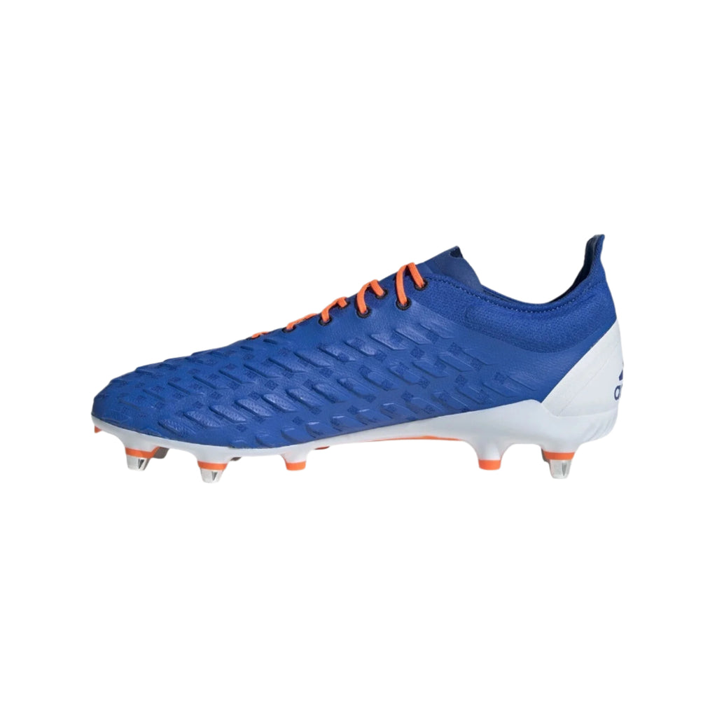 Adidas Predator XP Soft Ground Rugby Boots – Blue / White / Solar Orange